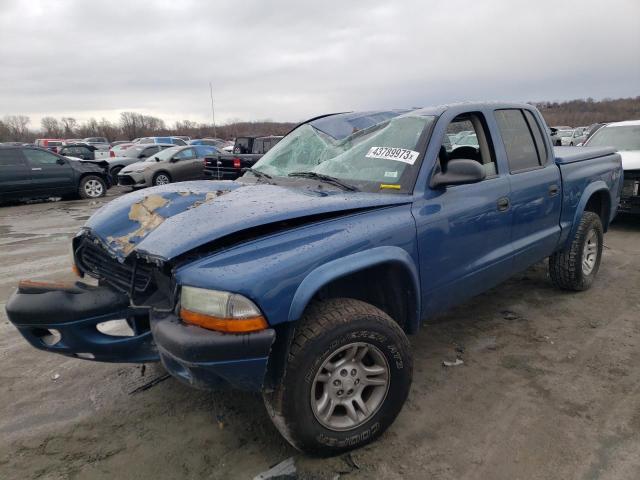 1D7HG38N03S124204 - 2003 DODGE DAKOTA QUAD SPORT BLUE photo 1