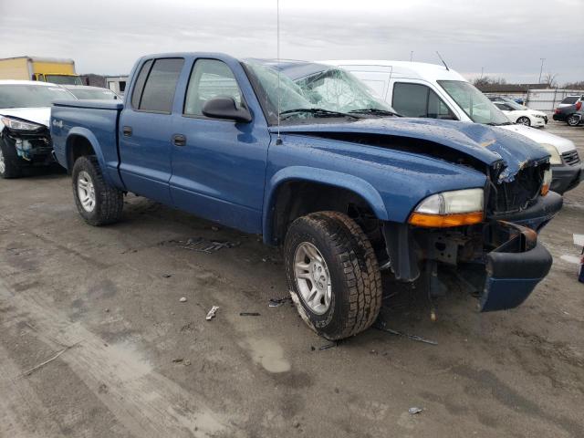 1D7HG38N03S124204 - 2003 DODGE DAKOTA QUAD SPORT BLUE photo 4