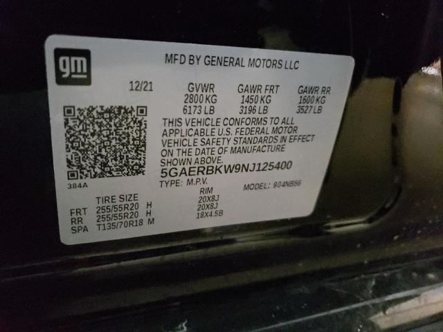 5GAERBKW9NJ125400 - 2022 BUICK ENCLAVE ESSENCE 黑色 照片 13