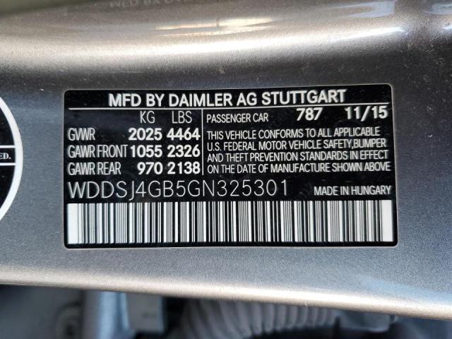 WDDSJ4GB5GN325301 - 2016 MERCEDES-BENZ CLA 250 4MATIC GRAY photo 12