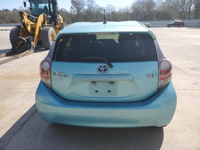 JTDKDTB32D1054292 - 2013 TOYOTA PRIUS C TURQUOISE photo 6