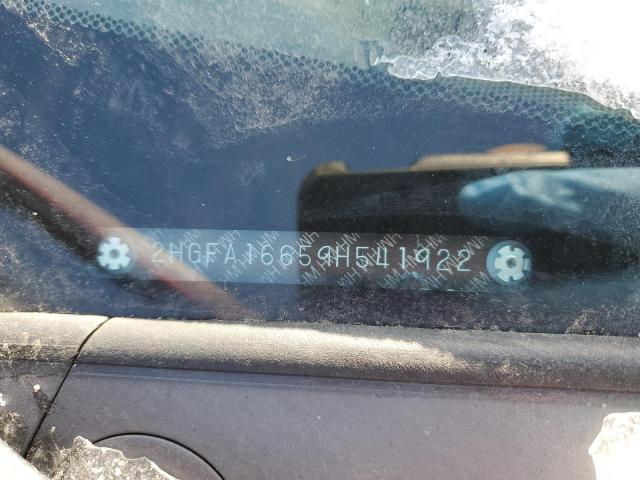 2HGFA16659H541922 - 2009 HONDA CIVIC LX-S BLACK photo 12