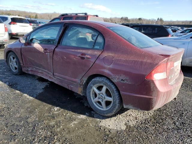 2HGFA16659H541922 - 2009 HONDA CIVIC LX-S BLACK photo 2