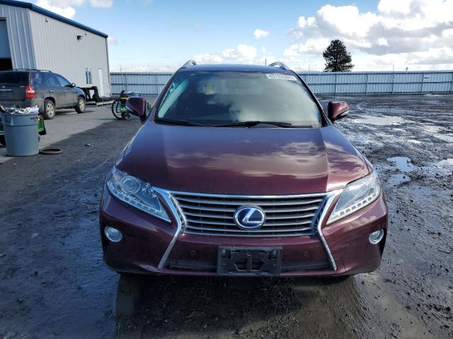 JTJBC1BA1D2053552 - 2013 LEXUS RX 450 BURGUNDY photo 5