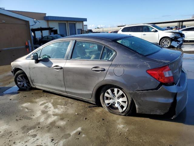 19XFB2F57CE322570 - 2012 HONDA CIVIC LX GRAY photo 2