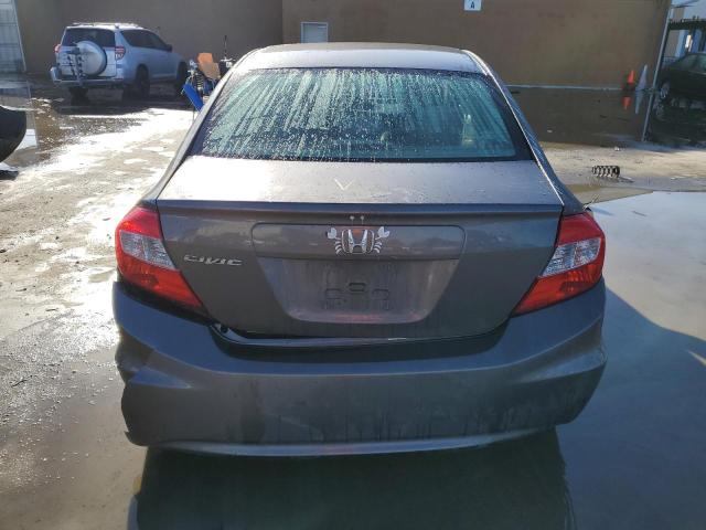 19XFB2F57CE322570 - 2012 HONDA CIVIC LX GRAY photo 6