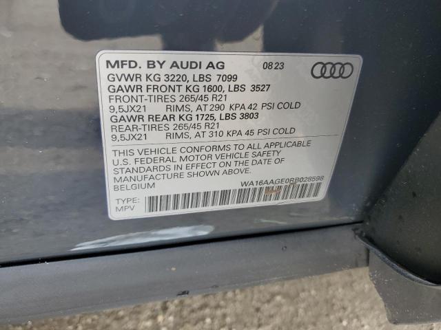 WA16AAGE0RB028598 - 2024 AUDI Q8 E-TRON PRESTIGE GRAY photo 14