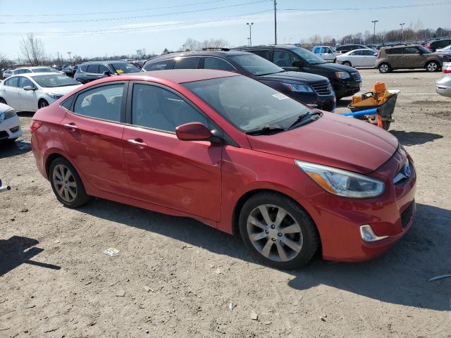 KMHCU4AE0EU649487 - 2014 HYUNDAI ACCENT GLS RED photo 4