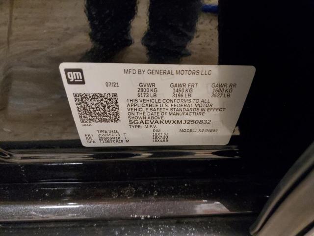 5GAEVAKWXMJ250832 - 2021 BUICK ENCLAVE ESSENCE BLACK photo 13