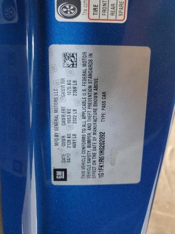 1G1FK1R61H0202092 - 2017 CHEVROLET CAMARO ZL1 蓝色 照片 13