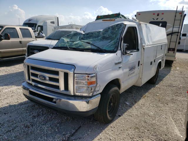 1FDWE3F6XJDC34211 - 2018 FORD ECONOLINE E350 SUPER DUTY CUTAWAY VAN WHITE photo 1