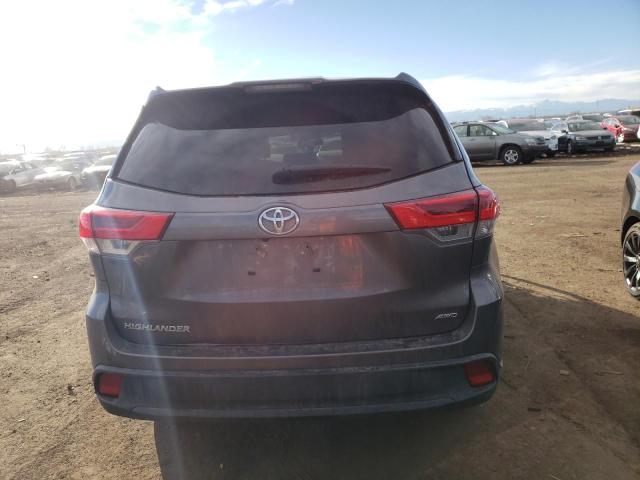 5TDBZRFH6KS969432 - 2019 TOYOTA HIGHLANDER LE GRAY photo 6