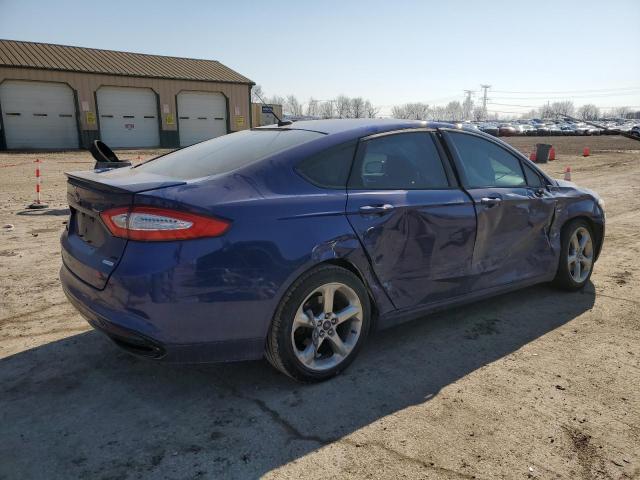 3FA6P0H94DR189417 - 2013 FORD FUSION SE BLUE photo 3