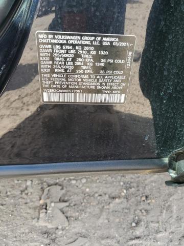 1V2ER2CA8MC577051 - 2021 VOLKSWAGEN ATLAS SEL BLACK photo 12