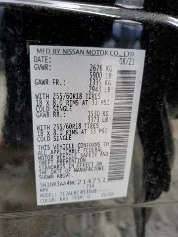 5N1DR3AA4NC214751 - 2022 NISSAN PATHFINDER S Qara foto 14