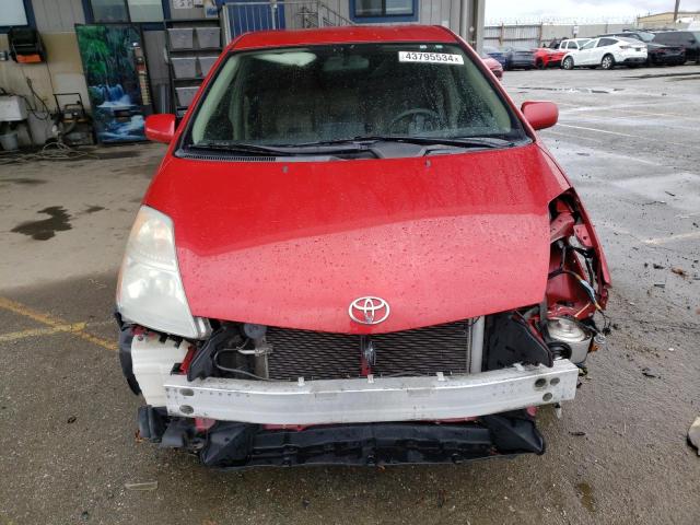 JTDKB20U887735913 - 2008 TOYOTA PRIUS RED photo 5