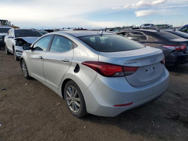 5NPDH4AEXFH612195 - 2015 HYUNDAI ELANTRA SE SILVER photo 2