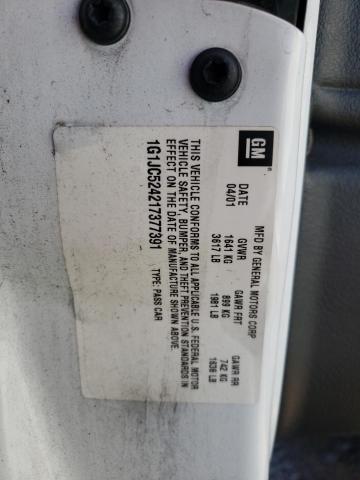 1G1JC524217377391 - 2001 CHEVROLET CAVALIER BASE WHITE photo 12