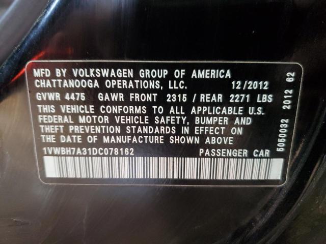 1VWBH7A31DC078162 - 2013 VOLKSWAGEN PASSAT SE Qara foto 12