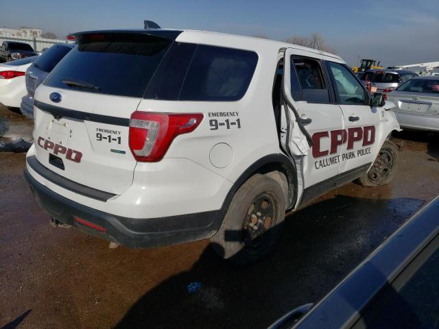 1FM5K8AR4JGA36998 - 2018 FORD EXPLORER POLICE INTERCEPTOR WHITE photo 3
