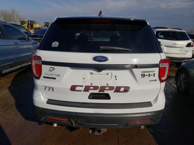1FM5K8AR4JGA36998 - 2018 FORD EXPLORER POLICE INTERCEPTOR WHITE photo 6