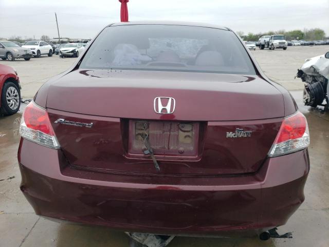 1HGCP2F36AA143568 - 2010 HONDA ACCORD LX BURGUNDY photo 6