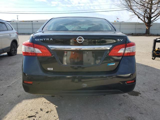 3N1AB7AP8FY369256 - 2015 NISSAN SENTRA S BLACK photo 6