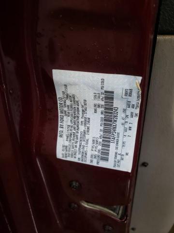 1FAFP34NX7W283243 - 2007 FORD FOCUS ZX4 BURGUNDY photo 12