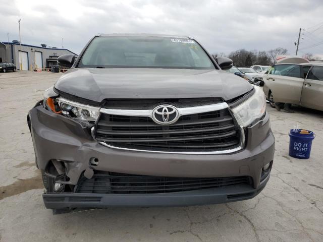 5TDJKRFHXFS154687 - 2015 TOYOTA HIGHLANDER XLE BROWN photo 5