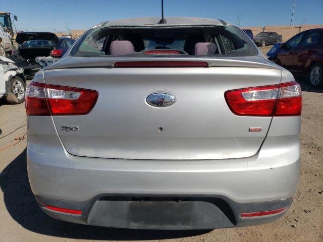 KNADM4A38D6301380 - 2013 KIA RIO LX SILVER photo 6