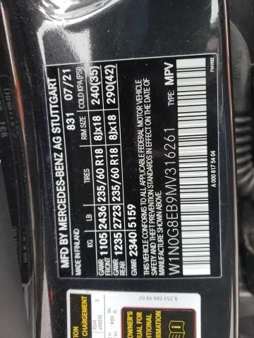 W1N0G8EB9MV316261 - 2021 MERCEDES-BENZ GLC 300 4MATIC BLACK photo 12