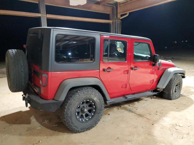 1C4BJWDG0EL157243 - 2014 JEEP WRANGLER U SPORT RED photo 3