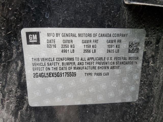 2G4GL5EX5G9175509 - 2016 BUICK REGAL 黑色 照片 12
