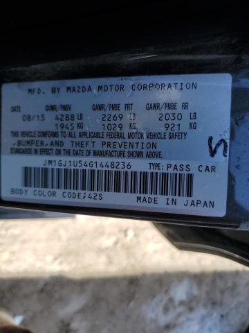 JM1GJ1U54G1448236 - 2016 MAZDA 6 SPORT GRAY photo 12