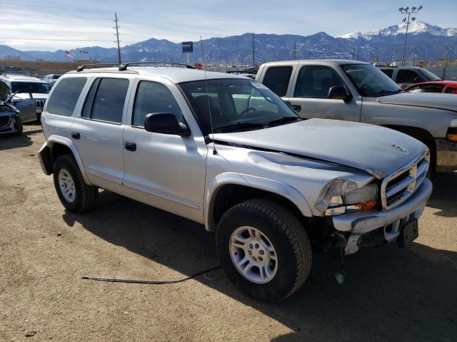 1B4HS48N12F169056 - 2002 DODGE DURANGO SLT SILVER photo 4