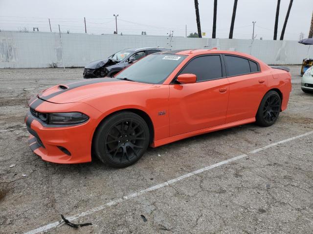 2C3CDXGJXKH681487 - 2019 DODGE CHARGER SCAT PACK ORANGE photo 1