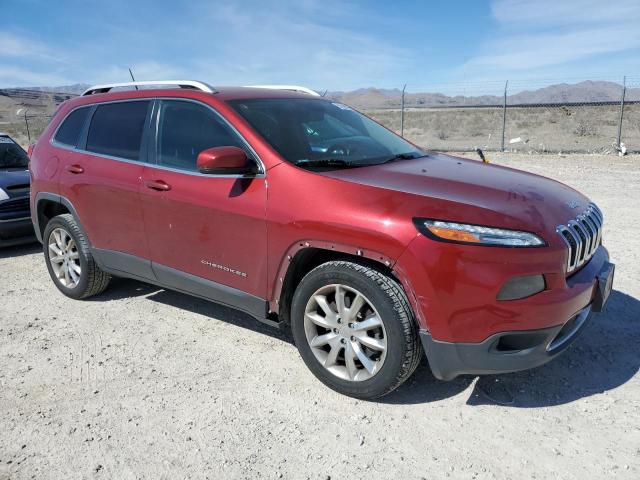 1C4PJLDB8GW249565 - 2016 JEEP CHEROKEE LIMITED MAROON photo 4