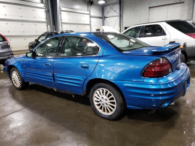 1G2NG52E3YC545826 - 2000 PONTIAC GRAND AM SE2 BLUE photo 2