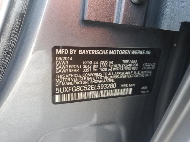 5UXFG8C52EL593280 - 2014 BMW X6 XDRIVE50I SILVER photo 13