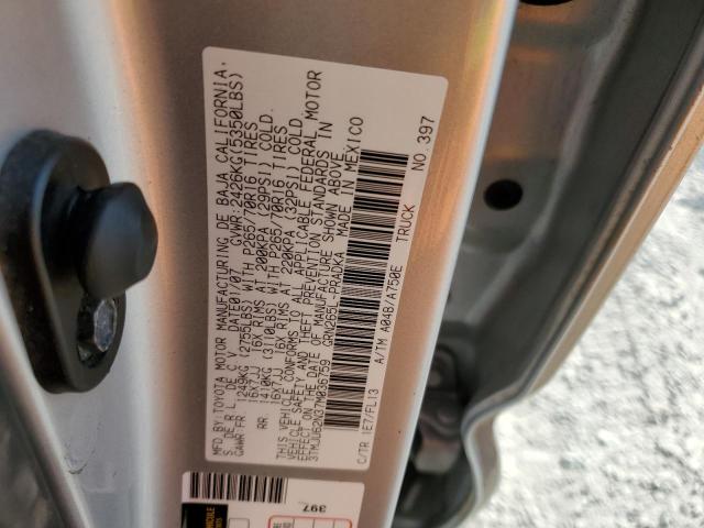 3TMJU62N37M036759 - 2007 TOYOTA TACOMA DOUBLE CAB PRERUNNER SILVER photo 12