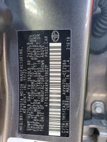 4T1G11AKXPU119027 - 2023 TOYOTA CAMRY SE NIGHT SHADE GRAY photo 12