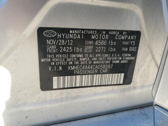 KMHEC4A44CA058287 - 2012 HYUNDAI SONATA HYBRID SILVER photo 12