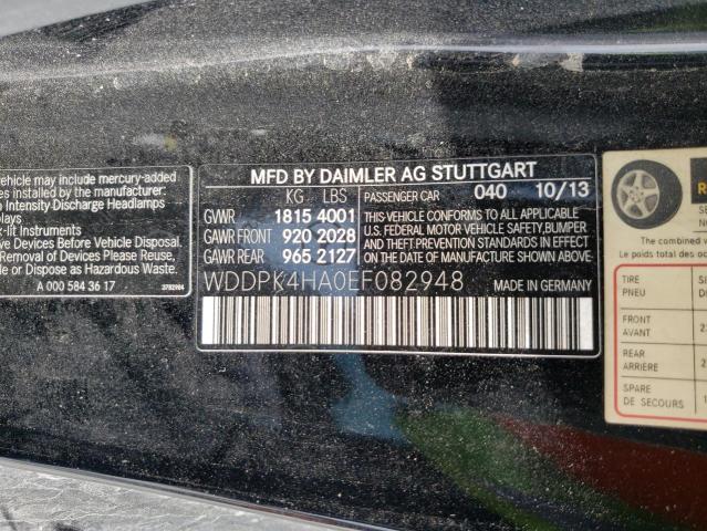 WDDPK4HA0EF082948 - 2014 MERCEDES-BENZ SLK 250 BLACK photo 12