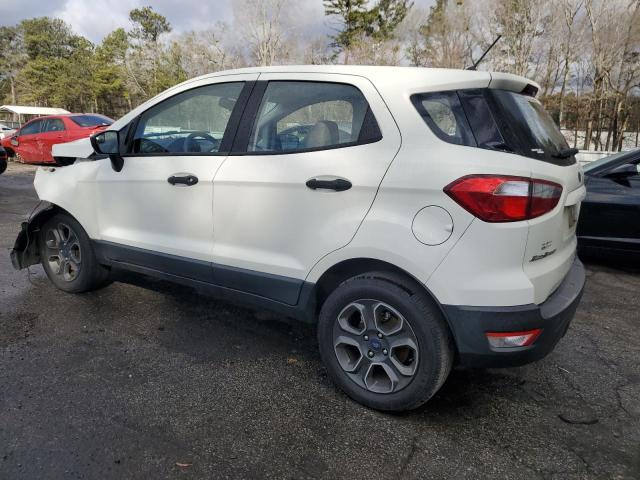 MAJ3S2FE0KC290334 - 2019 FORD ECOSPORT S WHITE photo 2