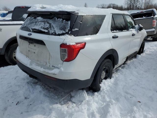 1FM5K8AB7MGA07616 - 2021 FORD EXPLORER POLICE INTERCEPTOR Білий фото 3