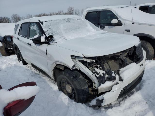 1FM5K8AB7MGA07616 - 2021 FORD EXPLORER POLICE INTERCEPTOR Білий фото 4