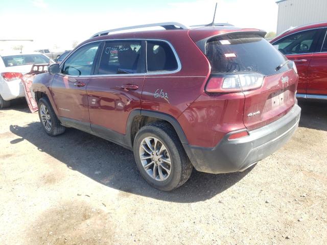 1C4PJMLX7KD102483 - 2019 JEEP CHEROKEE LATITUDE PLUS BURGUNDY photo 2