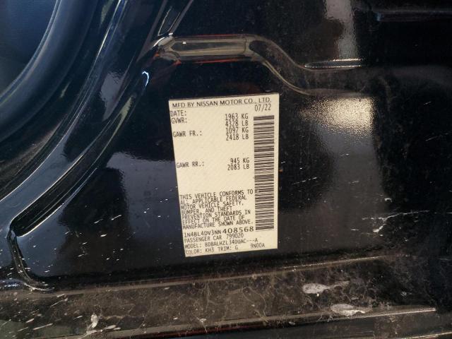 1N4BL4DV3NN408568 - 2022 NISSAN ALTIMA SV BLACK photo 12