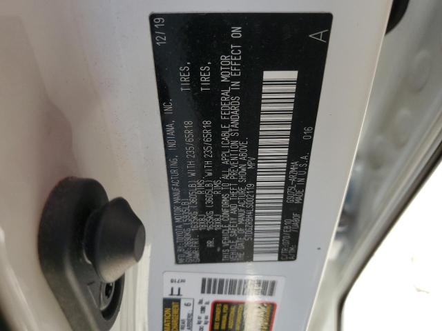 5TDGZRBH4LS002119 - 2020 TOYOTA HIGHLANDER XLE WHITE photo 14