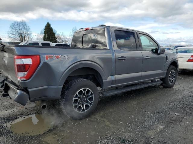 1FTFW1E86NFC37822 - 2022 FORD F150 SUPERCREW GRAY photo 3